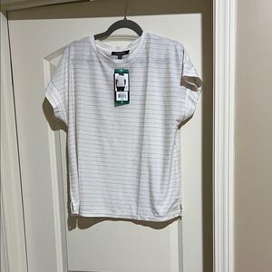 Ellen Tracy White Striped Top